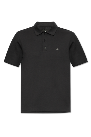 Black Polo with applique featuring engraved logo Dolce